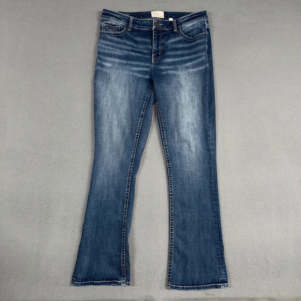 BKE Jeans Womens 29 (Fits 32) Blue Gabby Bootcut Stretch Distressed Denim